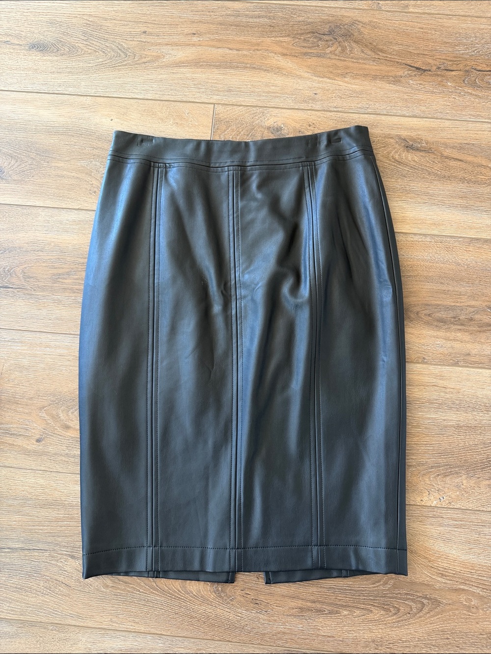 Marine Layer Black Faux Leather Panel Pencil Skirt
